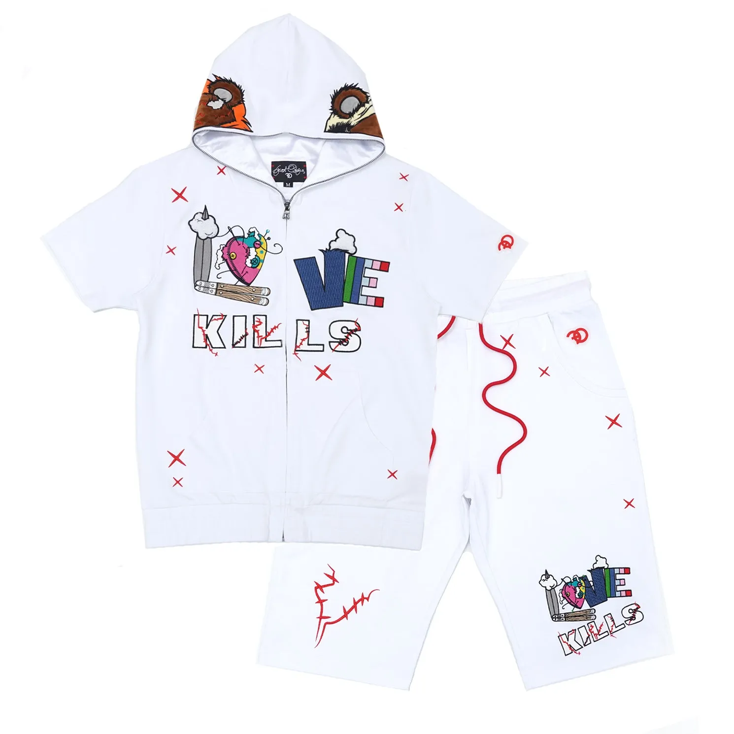 F538/F538S Love Kills Short Sleeves Set- White