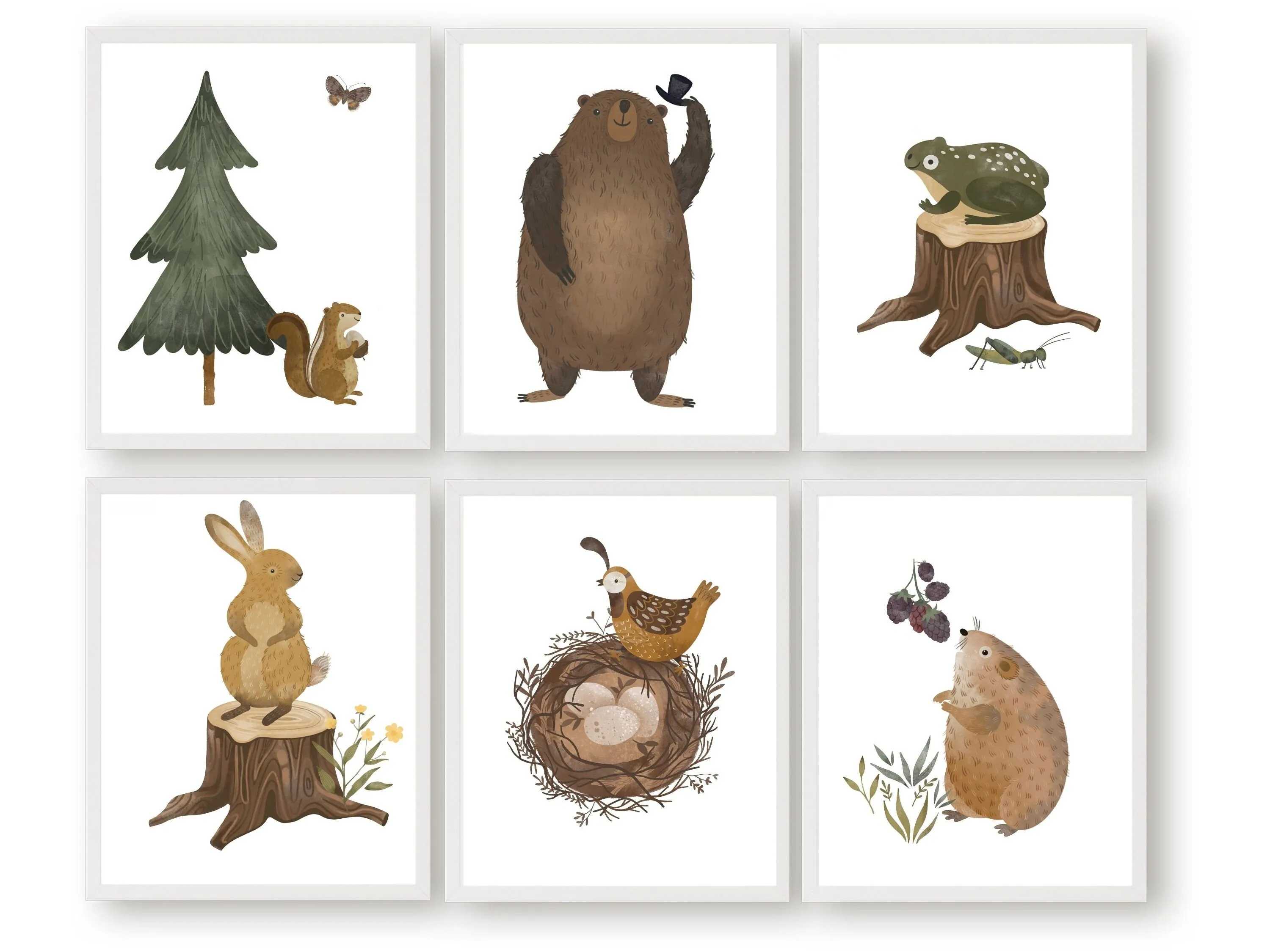 Forest Animal Nursery Prints