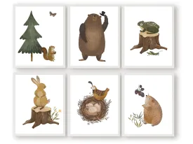 Forest Animal Nursery Prints