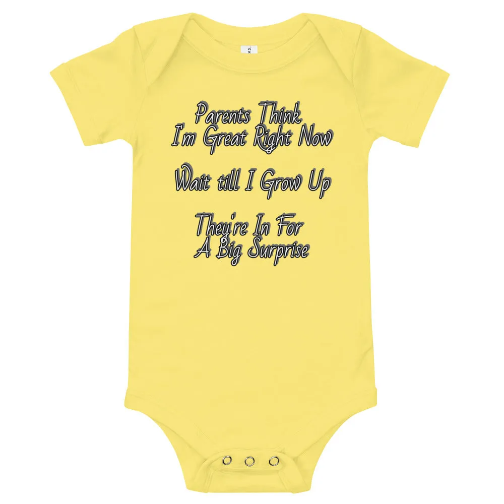 GG - Baby short sleeve one piece - Parents Think