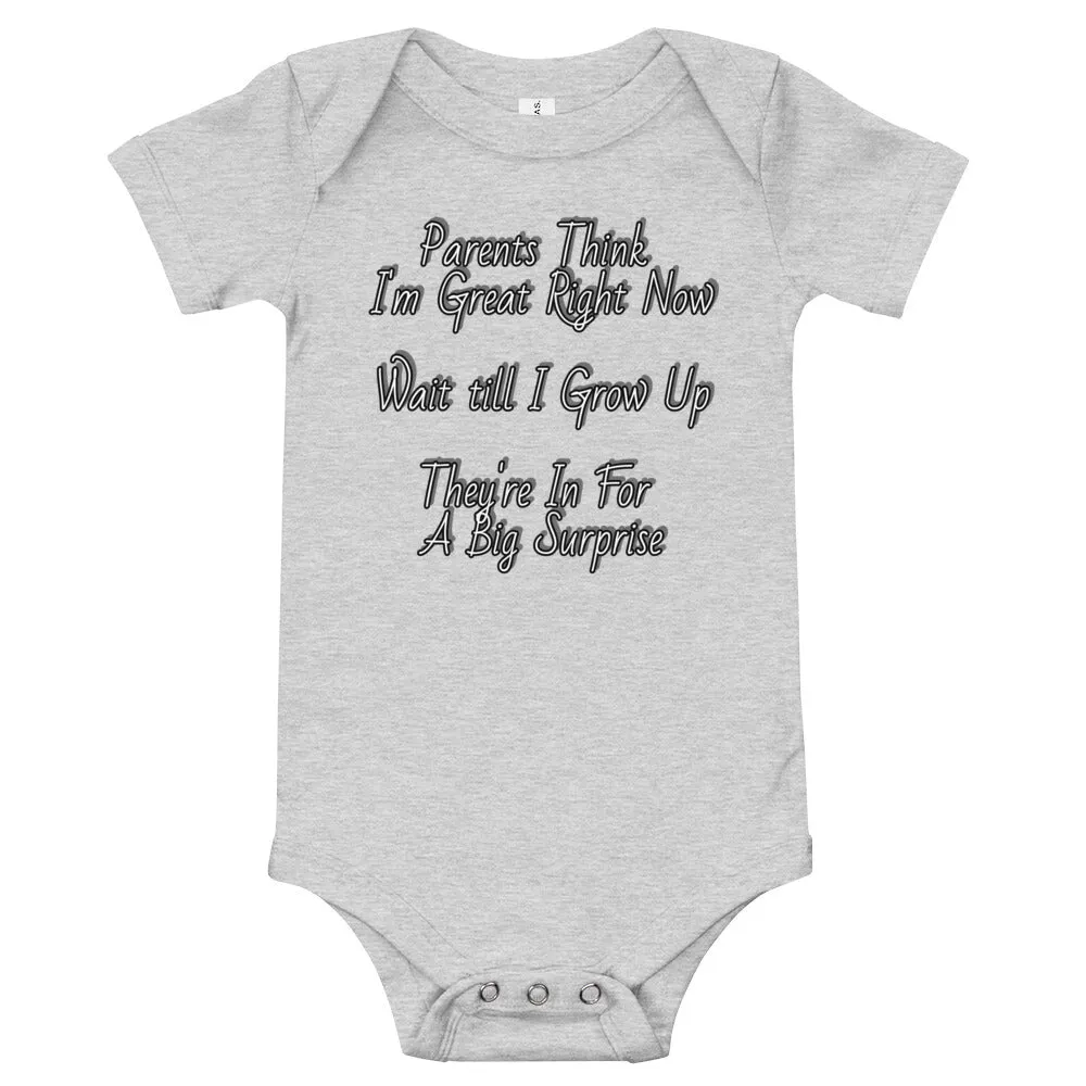 GG - Baby short sleeve one piece - Parents Think