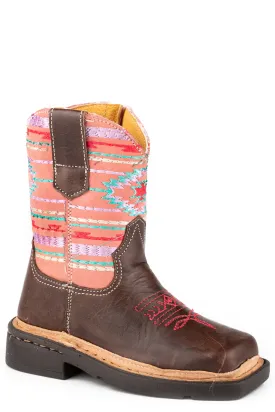 Girls Roper Marbled Brown Toddler Boot