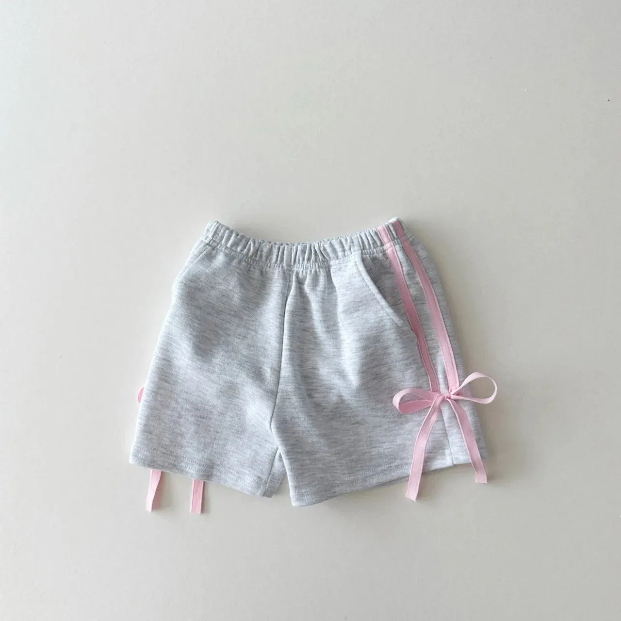 Girls Striped Bow Shorts