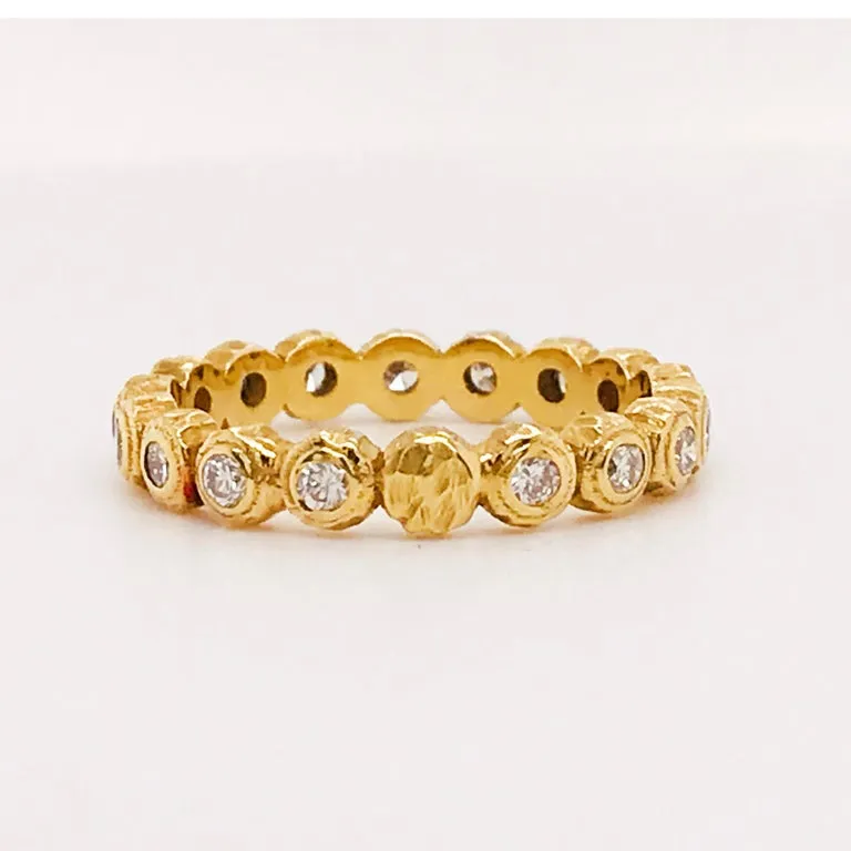 Gold Diamond Bezel Band