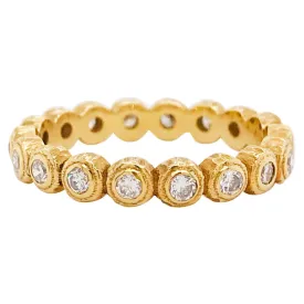 Gold Diamond Bezel Band