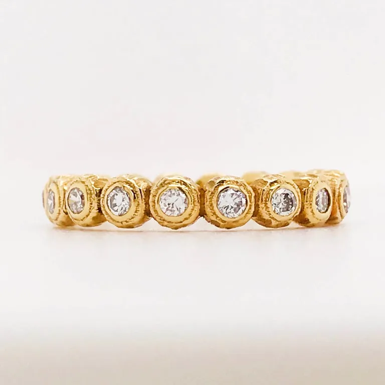 Gold Diamond Bezel Band