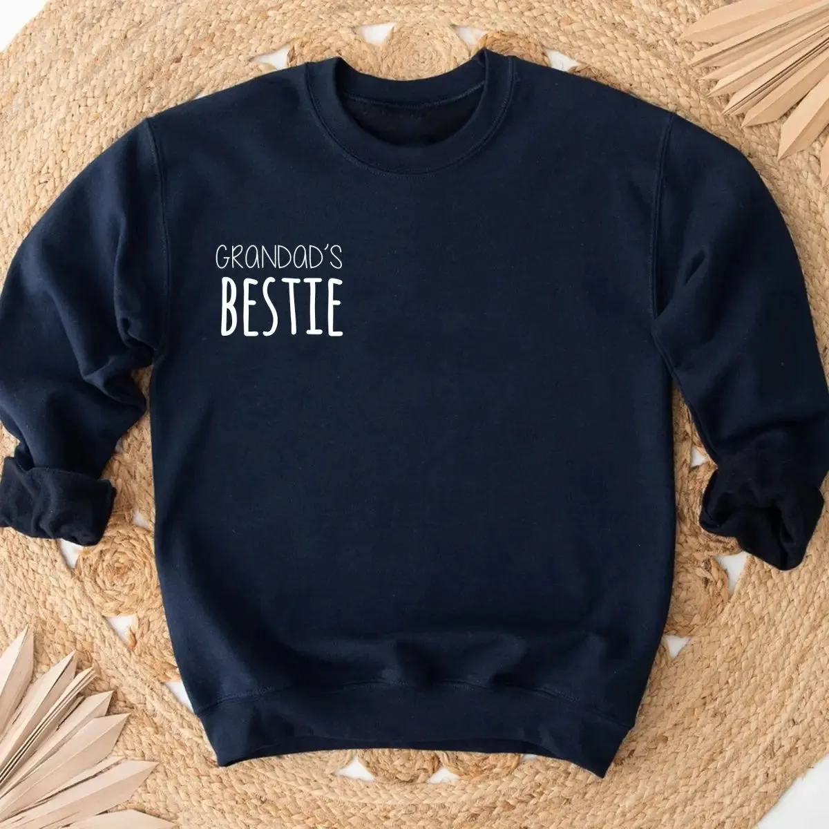 Grandad&#39;s Bestie Child&#39;s Sweater, Toddler Gift, Child and Grandad Gift, Childs Sweater, Toddler Jumper, Boys Beige Jumper, Boys Boho Jumper,