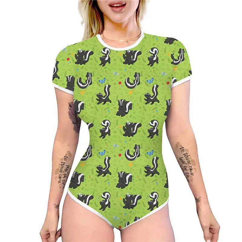 Green Skunk Onesie