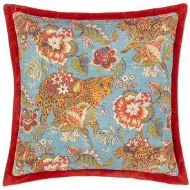 Jawai Printed Velvet Cushion Aegan/Tiger