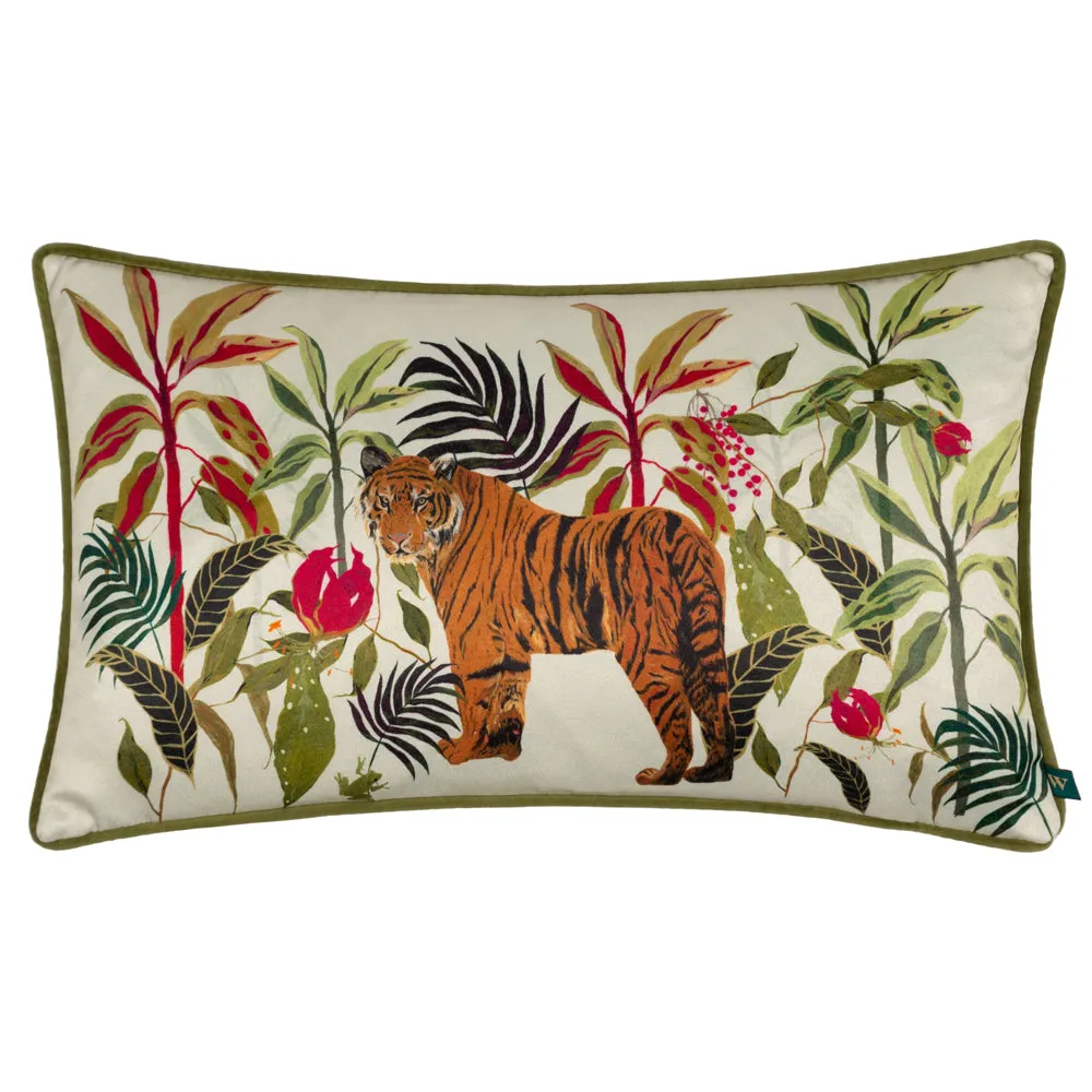 Kali Jungle Tiger Cushion Ivory