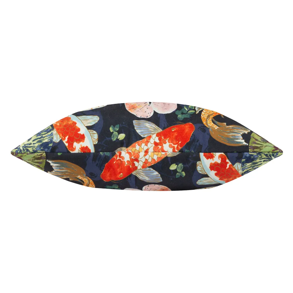 Koi Pond Outdoor Cushion Midnight