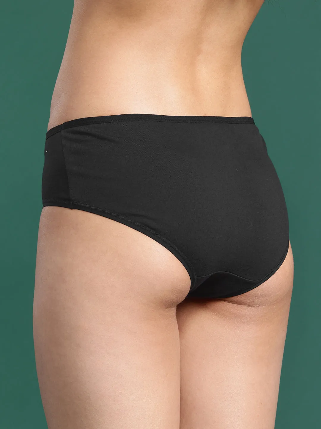 LEADING LADY Women’s Solid Pack of 2 Mid-Rise Hipster Briefs | PN3458-BK-SKN-2 |