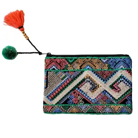 Maldives Multi Embroidered & Beaded Clutch