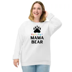 Mama Bear Paw Colorful - Unisex organic raglan sweatshirt, soft, comfy, cotton