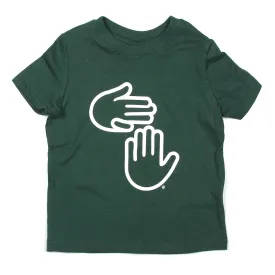 Michigan Hands Toddler Tee (Green & White)