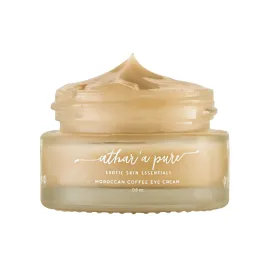 Moroccan Coffee Eye Cream (Vegan, Organic, 100% Natural) by Athar'a Pure