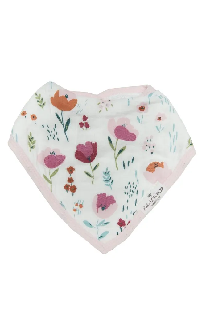 Muslin Bandana Bib Set - Rosey Bloom