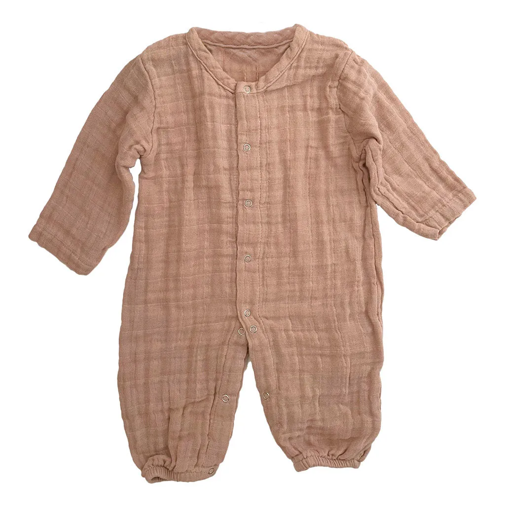 Newborn & Toddler Romper, One-Piece Jumpers in 100% Cotton Muslin