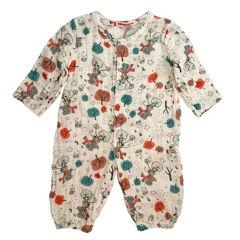 Newborn & Toddler Romper, One-Piece Jumpers in 100% Cotton Muslin