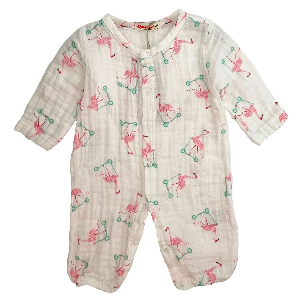 Newborn & Toddler Romper, One-Piece Jumpers in 100% Cotton Muslin