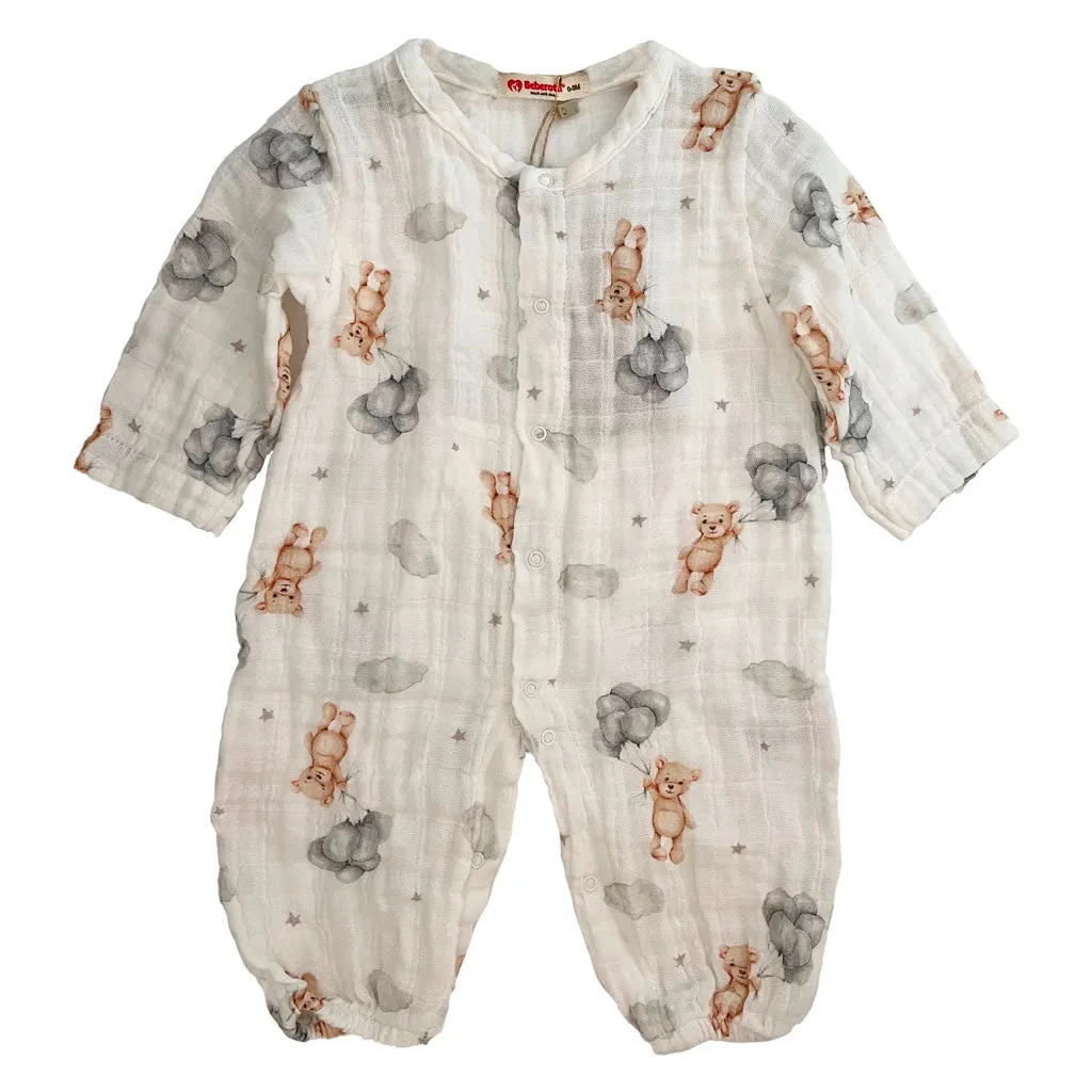 Newborn & Toddler Romper, One-Piece Jumpers in 100% Cotton Muslin