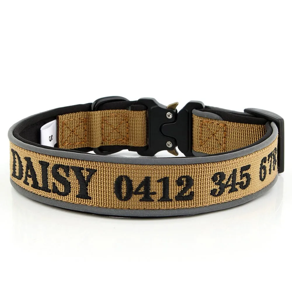 Personalised Embroidered Tactical Dog Collar