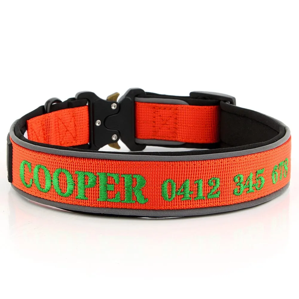 Personalised Embroidered Tactical Dog Collar