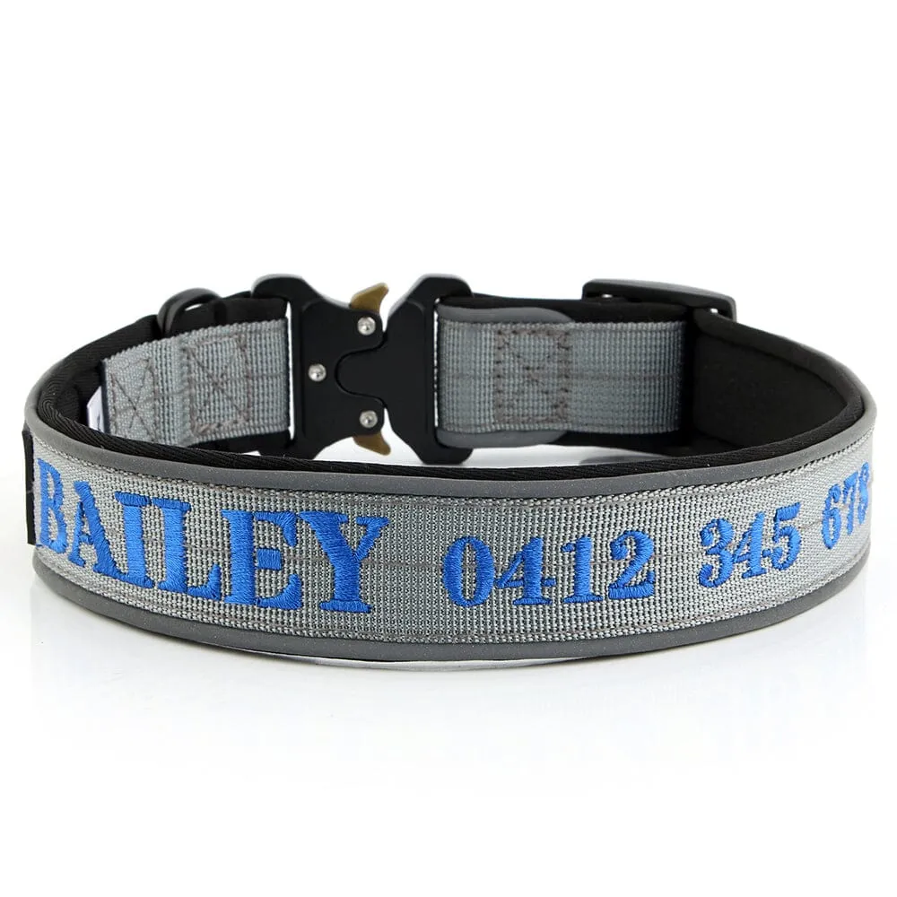 Personalised Embroidered Tactical Dog Collar