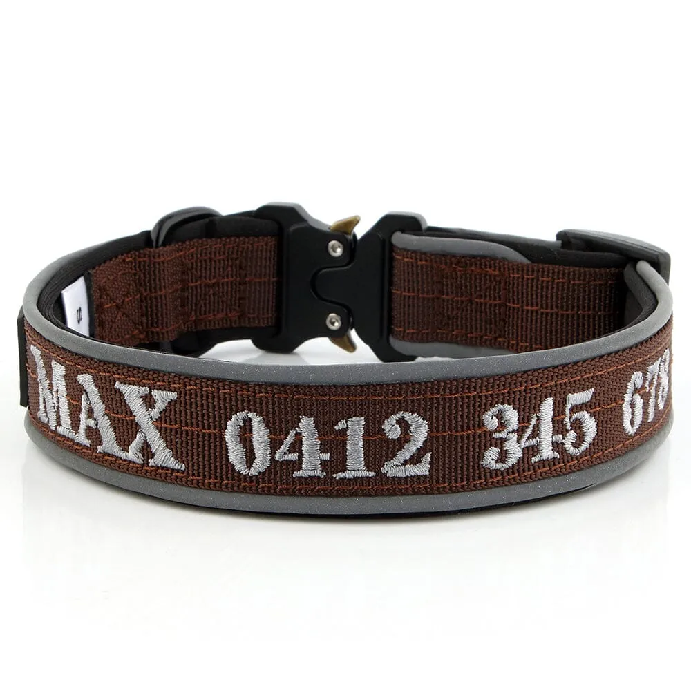 Personalised Embroidered Tactical Dog Collar