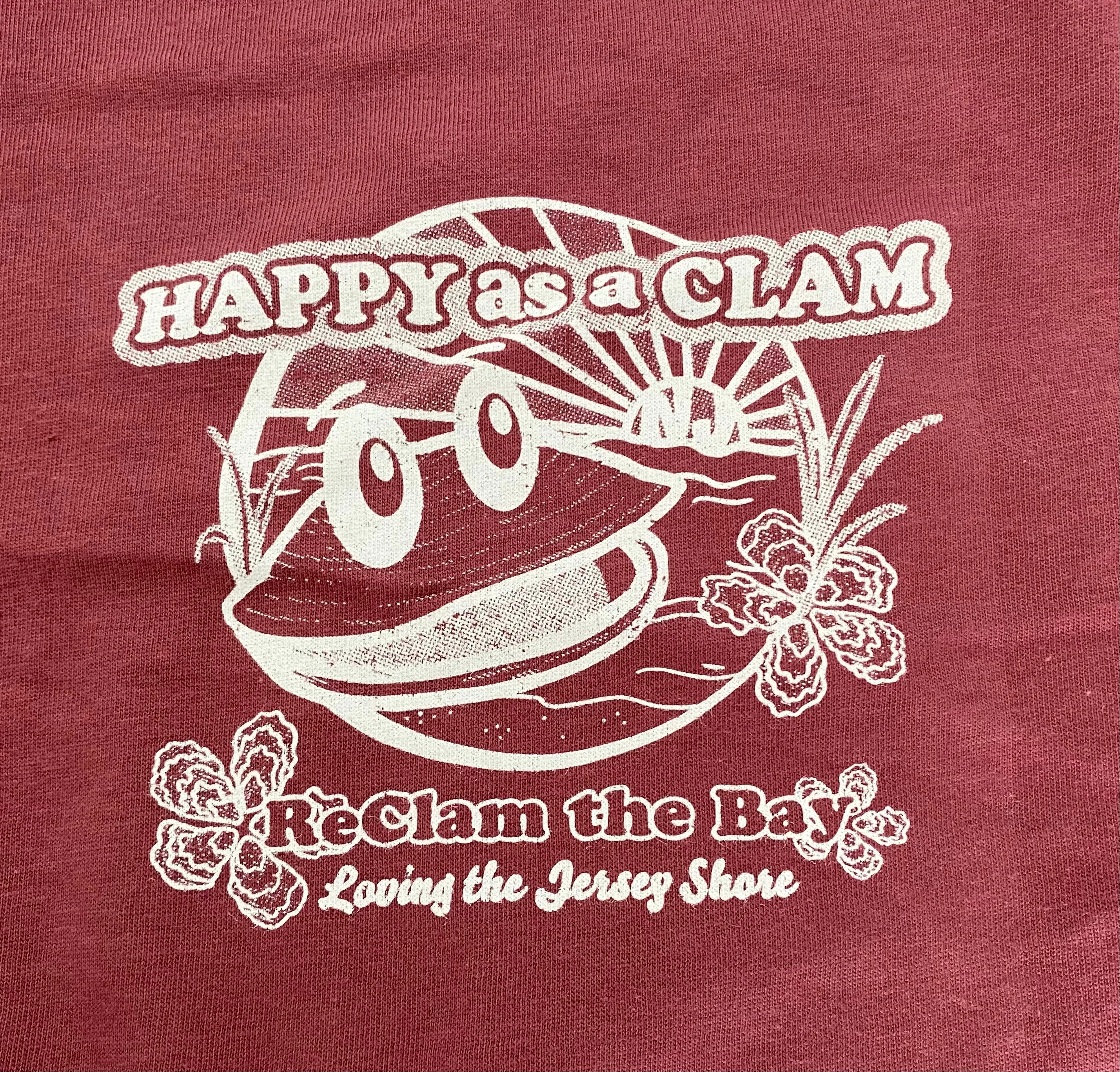 "Happy As A Clam" Jetty Design Onesie