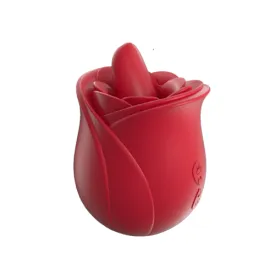 Rose Vibrator with Tongue Licking Patterns