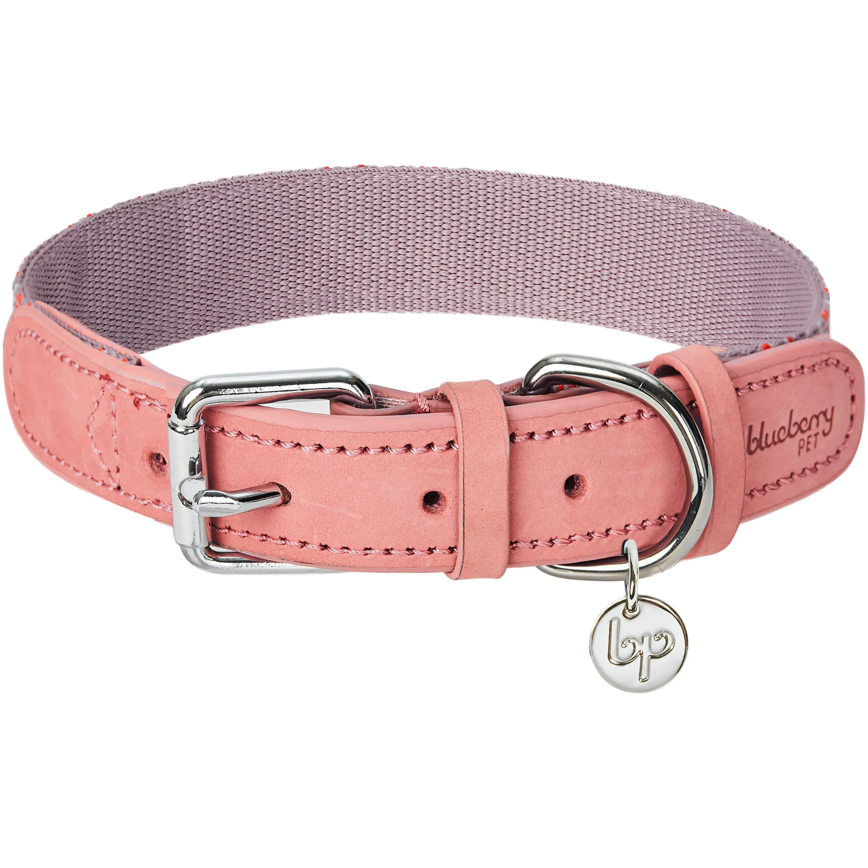 Southwestern Full Grain Leather & Polyester Dog Collar