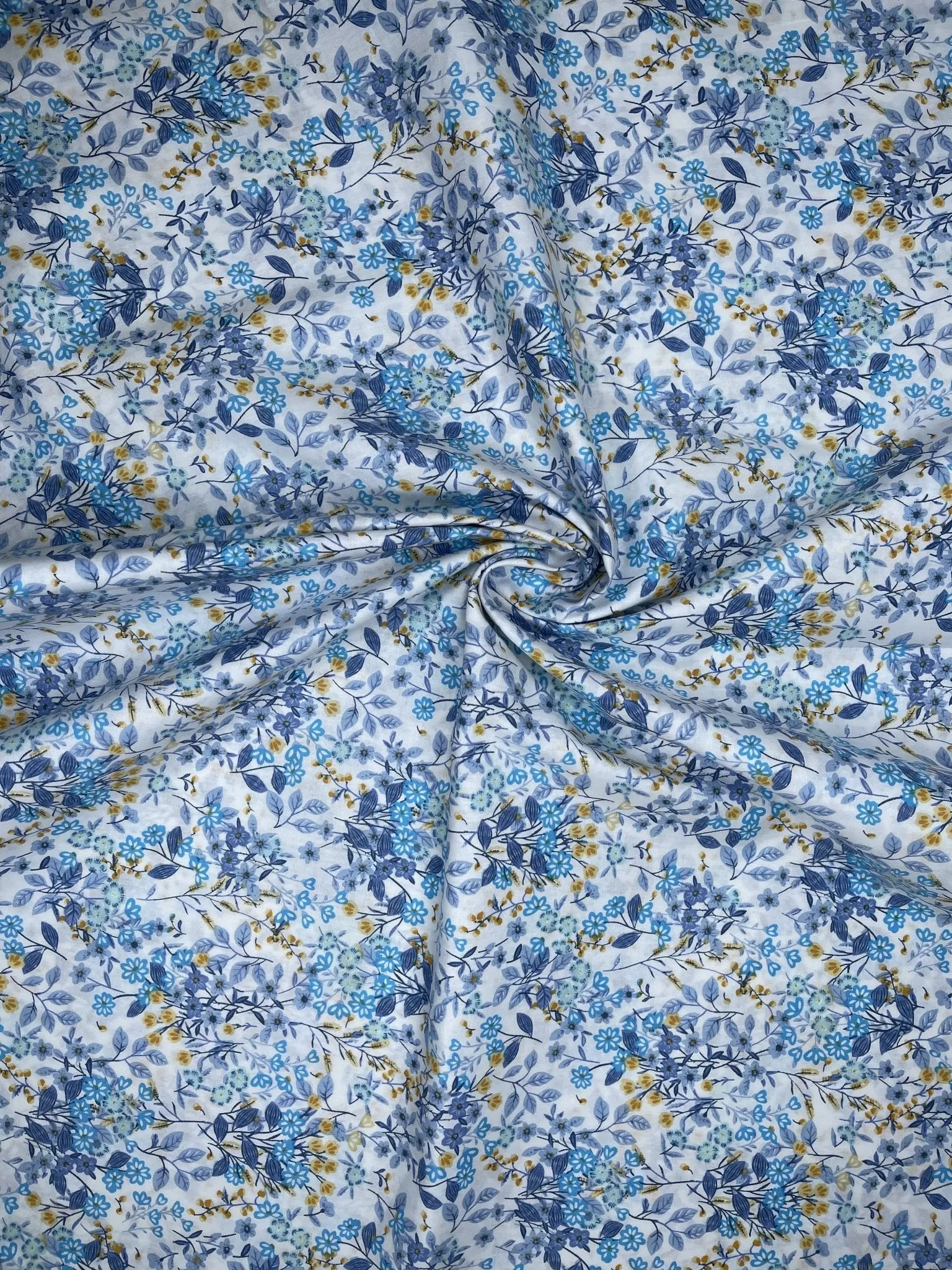 Summer Vibes Floral  Print  - Washed 100% Cotton Poplin  - 8061