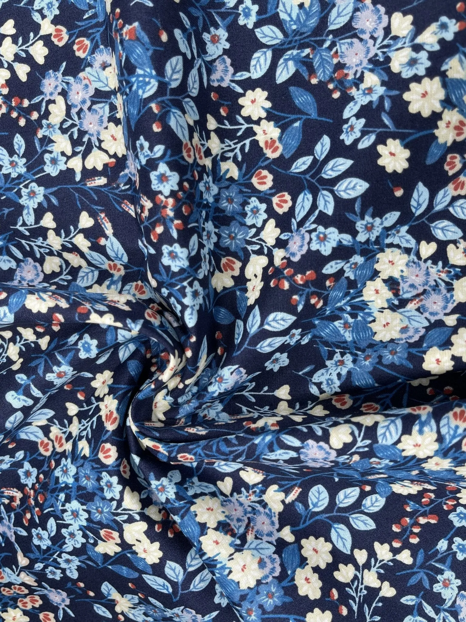 Summer Vibes Floral  Print  - Washed 100% Cotton Poplin  - 8061