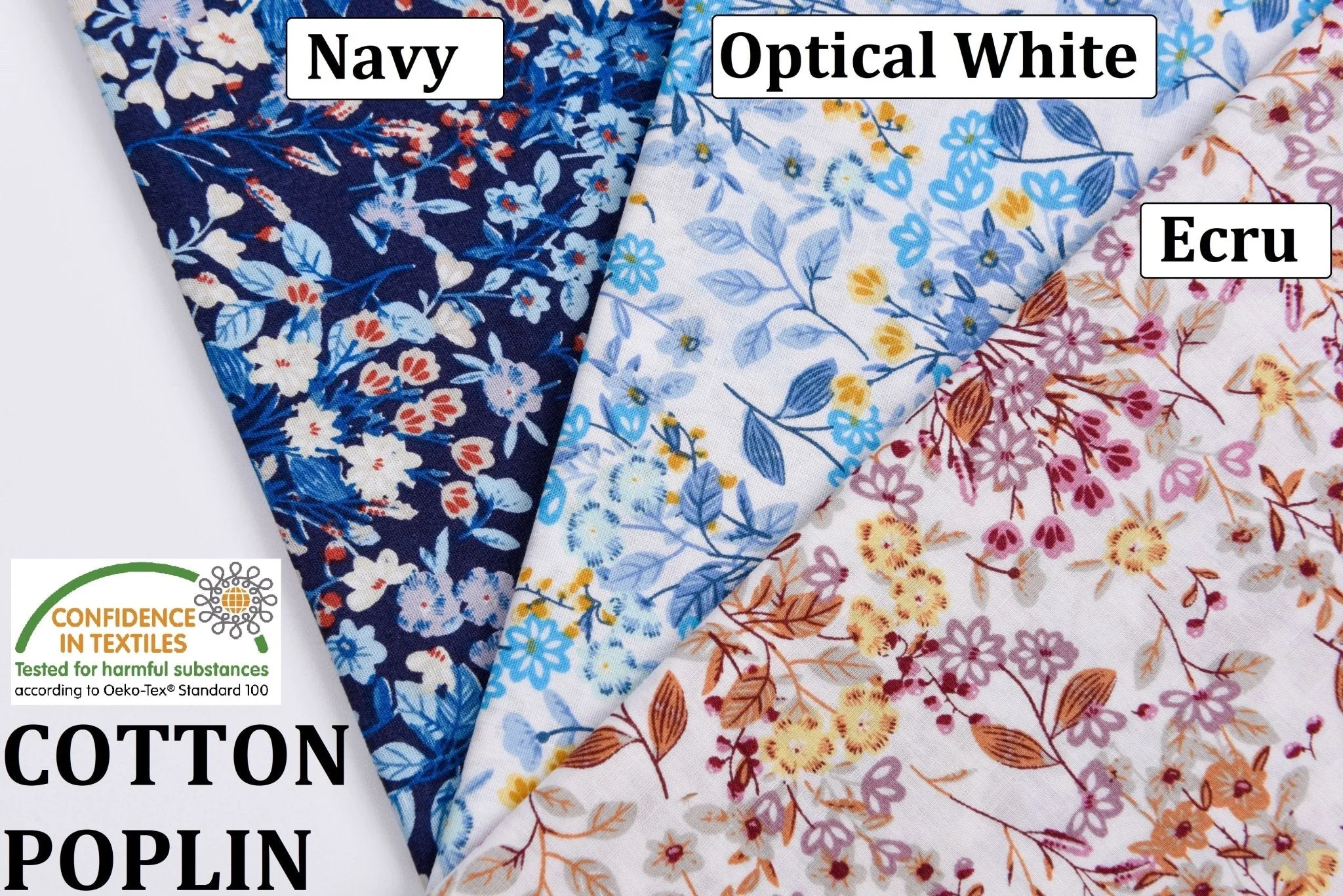 Summer Vibes Floral  Print  - Washed 100% Cotton Poplin  - 8061