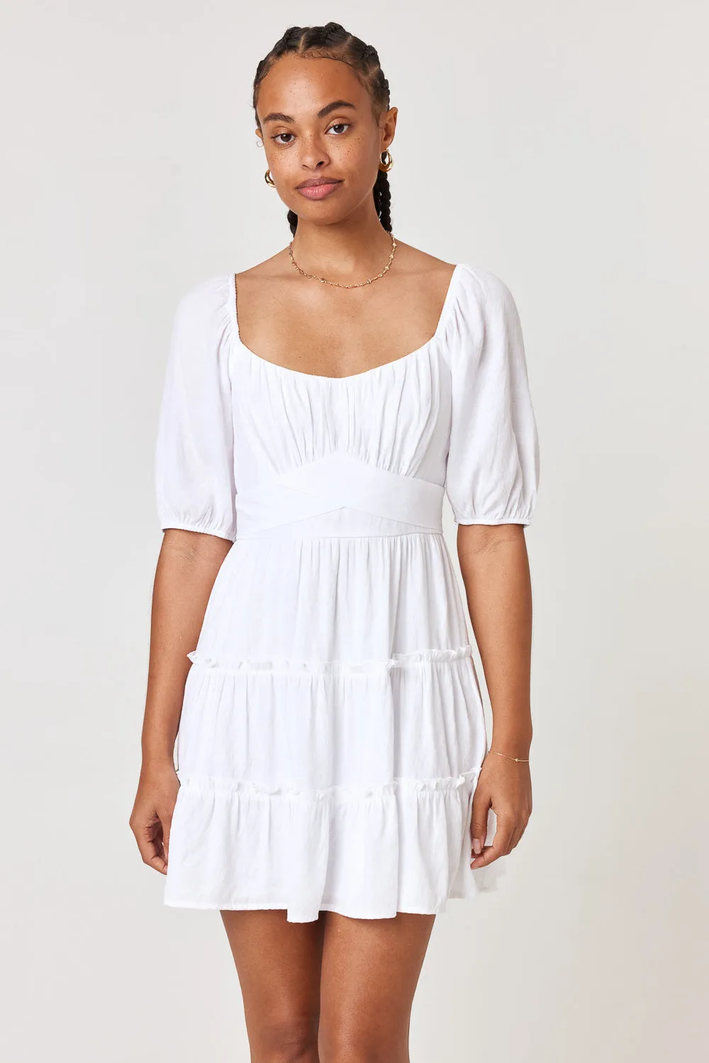 White Puff Sleeve Emma Dress