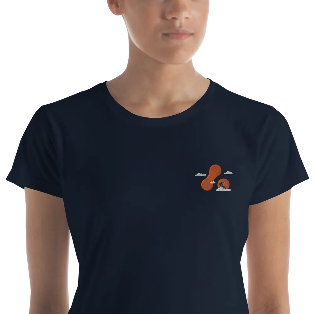 Women's Embroidered T-shirt - Adaptavist Cloud Design CB2